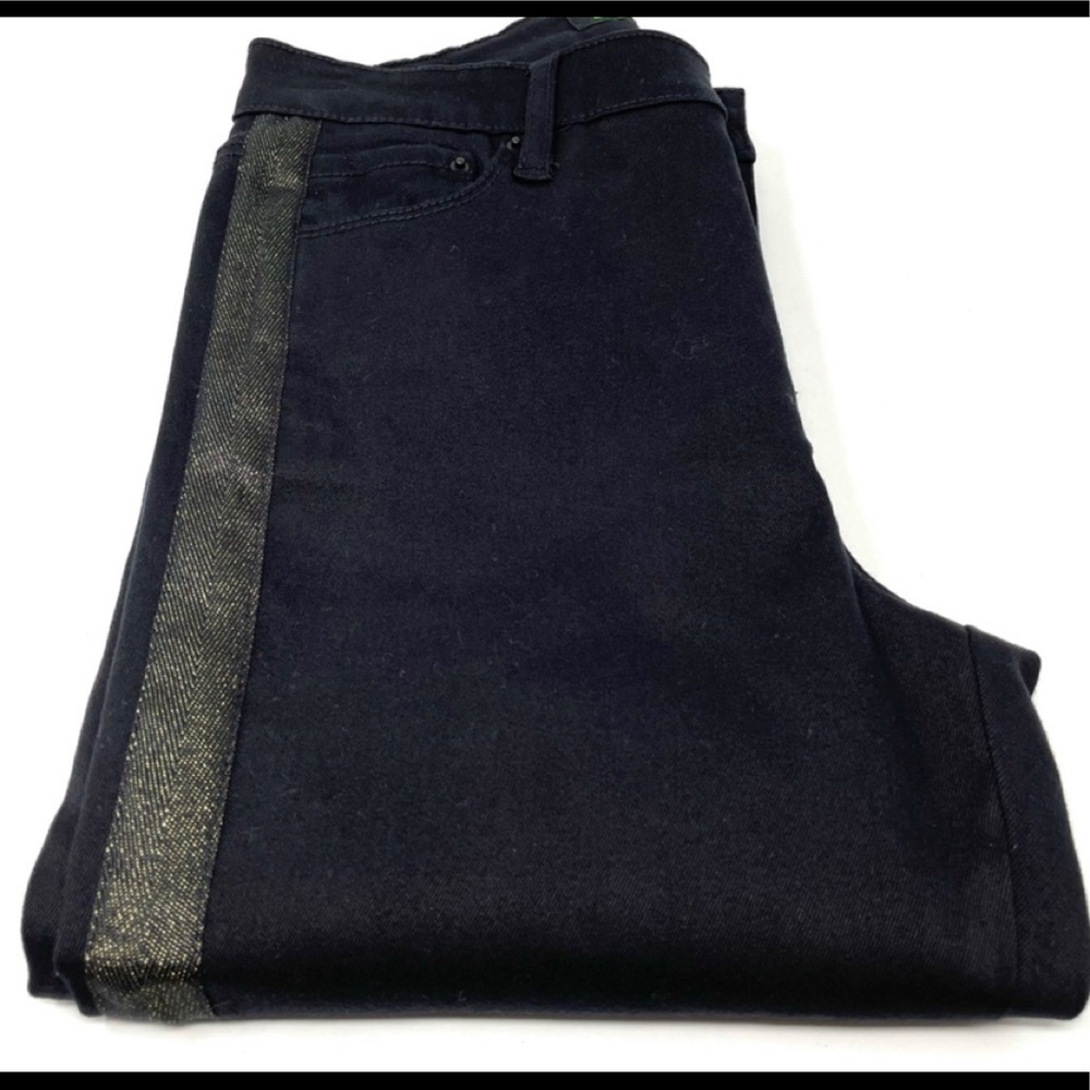 Blue Revival Sienna Black Jean with Gold Tuxedo Stripe (NWT) - Picture 4 of 10